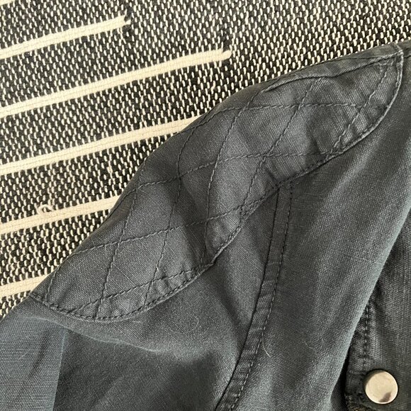 MADEWELL MOTO JACKET COTTON-LINEN BLEND SIZE M - Picture 2 of 3